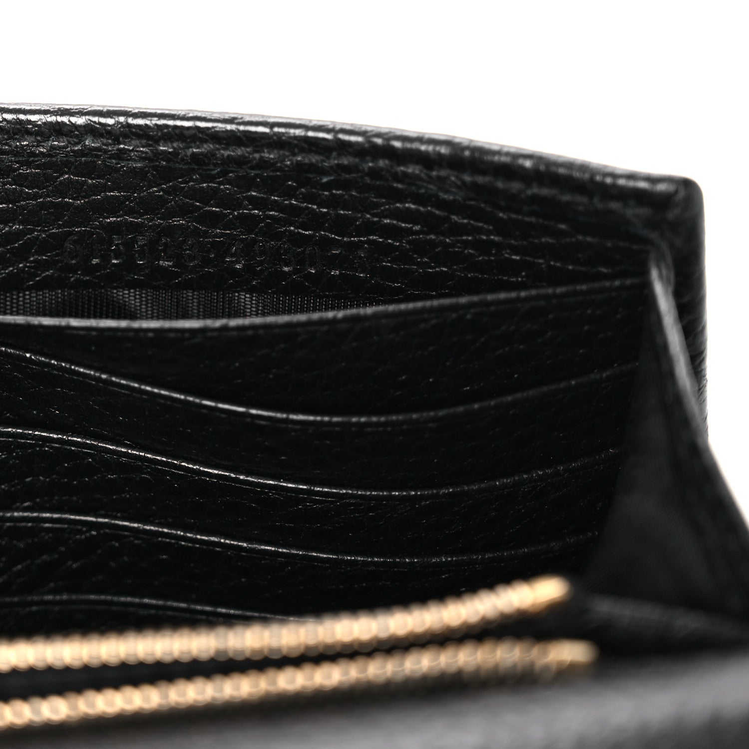 Gucci Dollar Calfskin Interlocking G Chain Wallet Black 7 of 14
