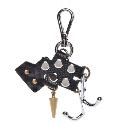 Prada Saffiano Robot Trick Keychain Black 3 of 4