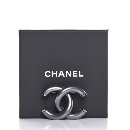 Chanel Ruthenium CC Brooch Pearly Grey 5 of 5