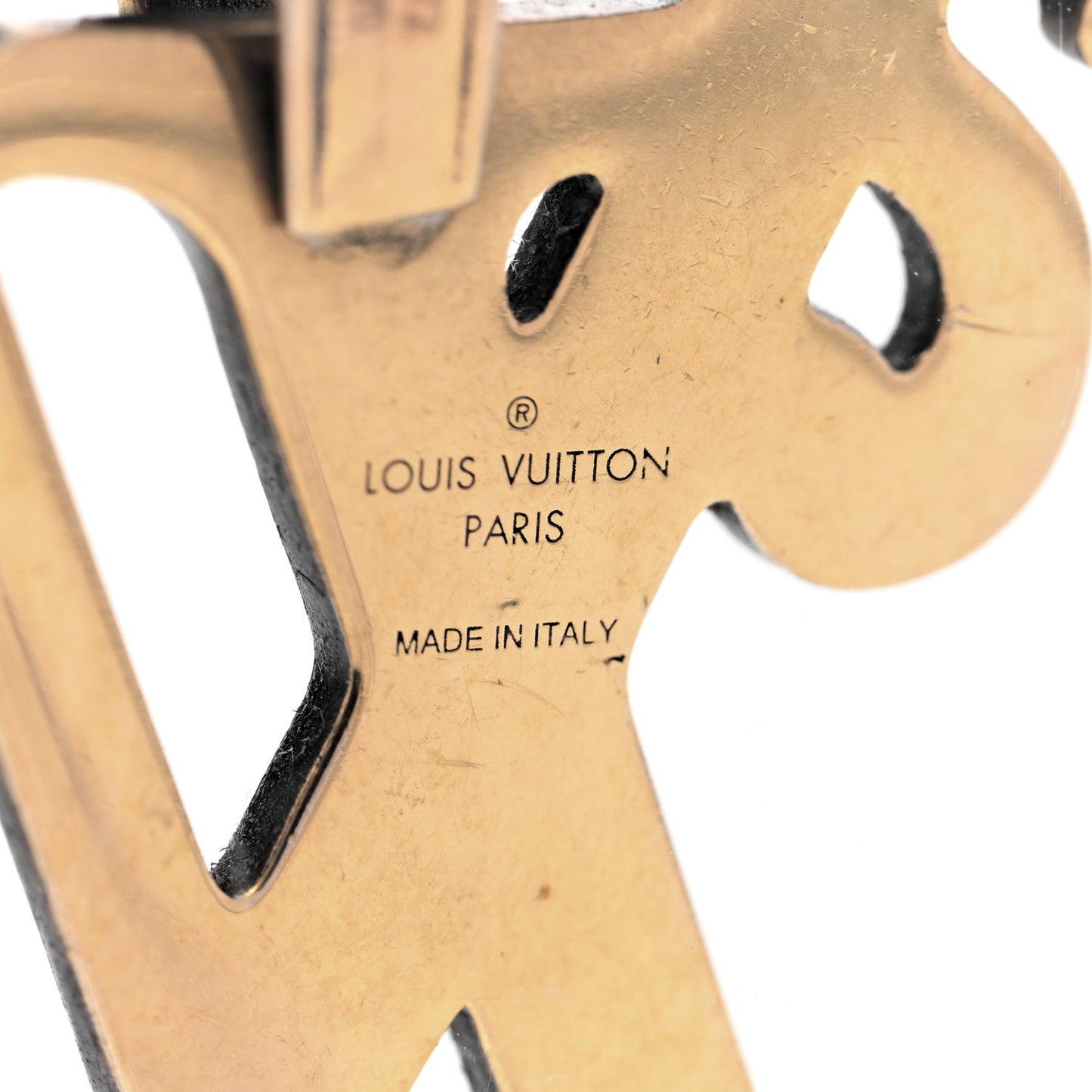 X NIGO Metal LV Squared Necklace Gold