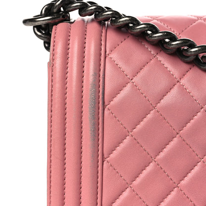 Chanel Lambskin Quilted Medium Boy Flap Light Pink 10 of 11
