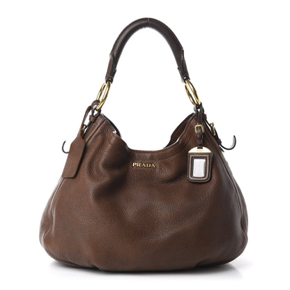 Prada Vitello Daino Shoulder Bag Bruciato 1 of 13