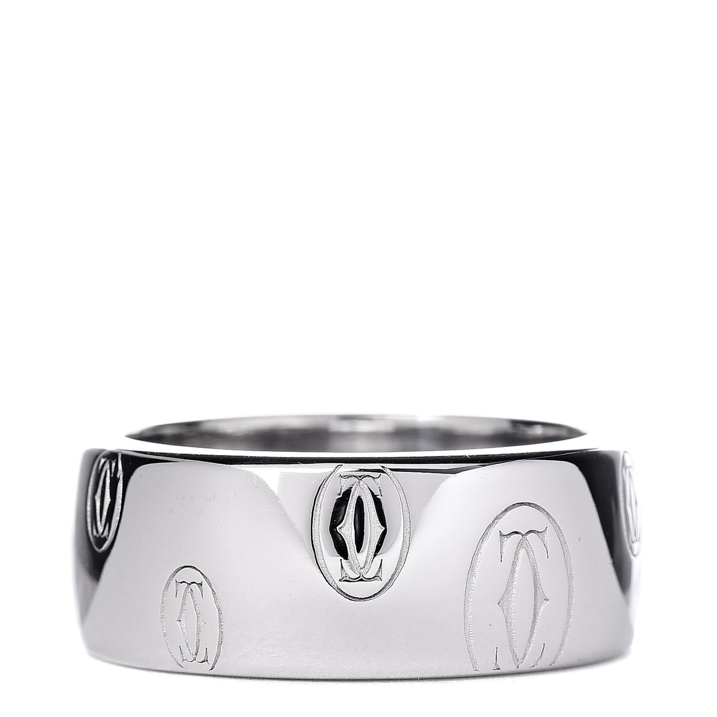 18K White Gold 8mm Happy Birthday Band 52 6