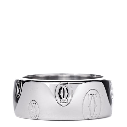 Cartier 18K White Gold 8mm Happy Birthday Band 52 6 1 of 4