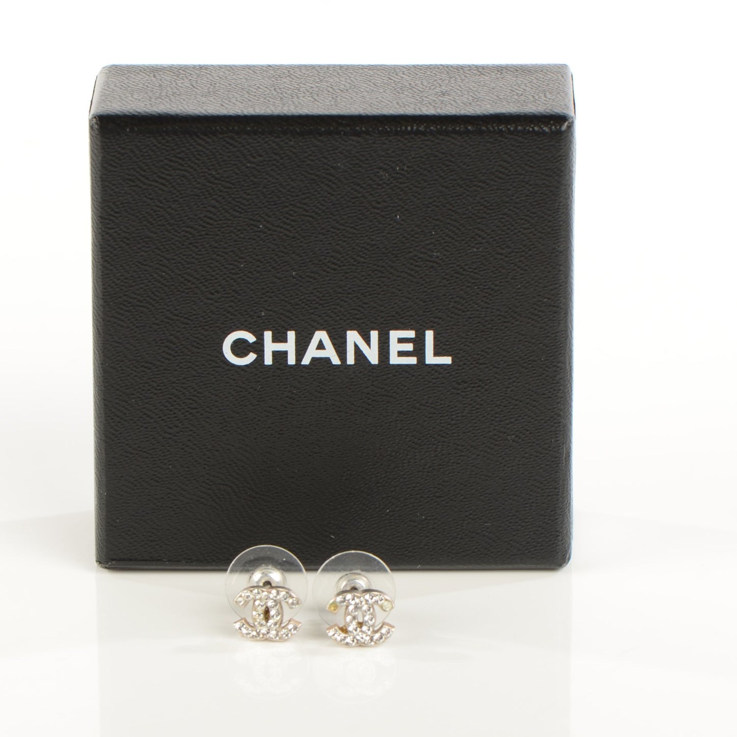 Crystal Timeless CC Earrings Silver