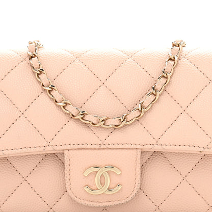 Chanel Caviar Quilted Glasses Case With Chain Beige 9 of 13