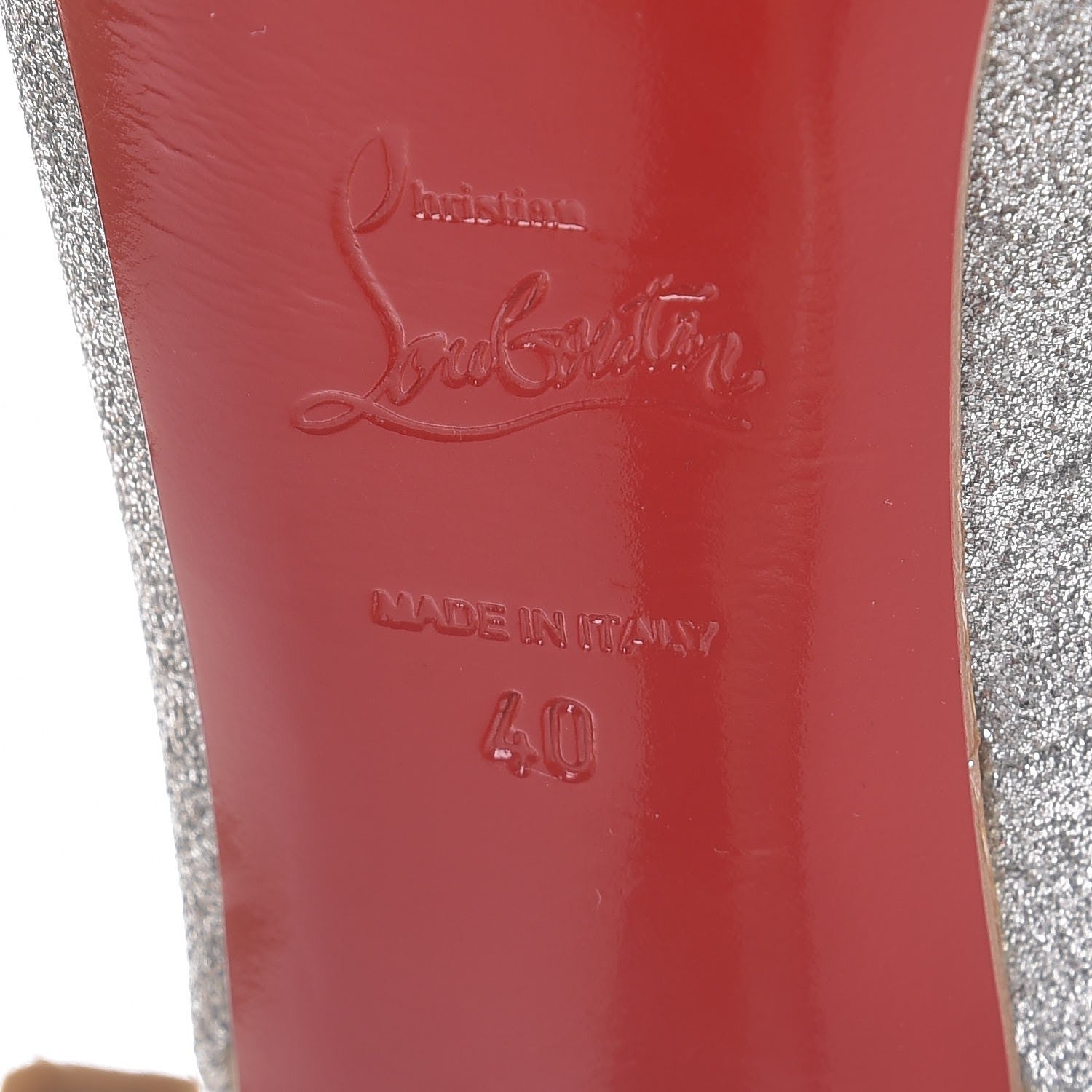 Christian Louboutin Glitter No Prive 120 Pumps 40 Silver 8 of 12