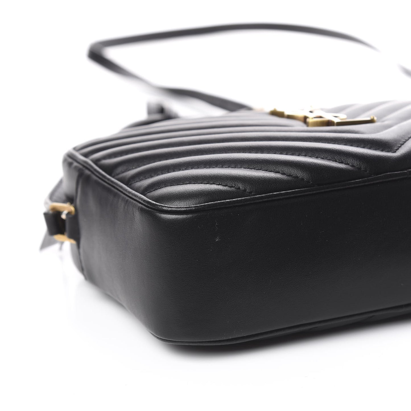 Calfskin Matelasse Monogram Lou Camera Bag Black