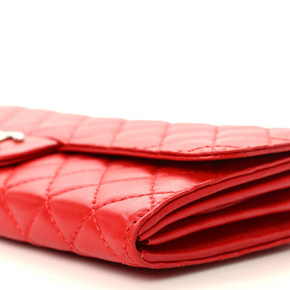 Chanel Lambskin Quilted Chain Clutch Flap Red 10 of 14