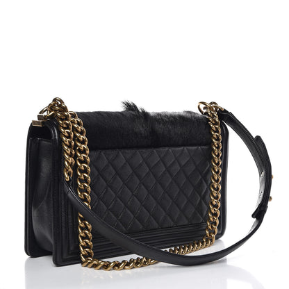 Chanel Goat Hair New Medium Celtic Boy Flap Black 3 of 11