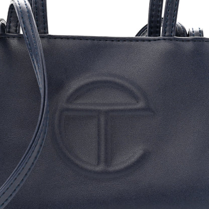 Telfar Vegan Leather Small Shopping Bag Navy 7 of 11