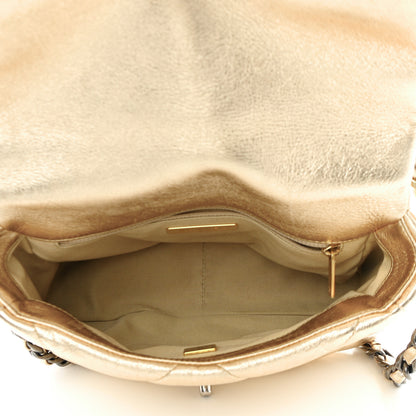 Chanel Metallic Lambskin Quilted Medium 19 Flap Gold 5 of 13