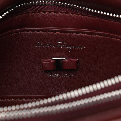 Salvatore Ferragamo Calfskin Small Viva Bow Shoulder Bag Burgundy 7 of 10