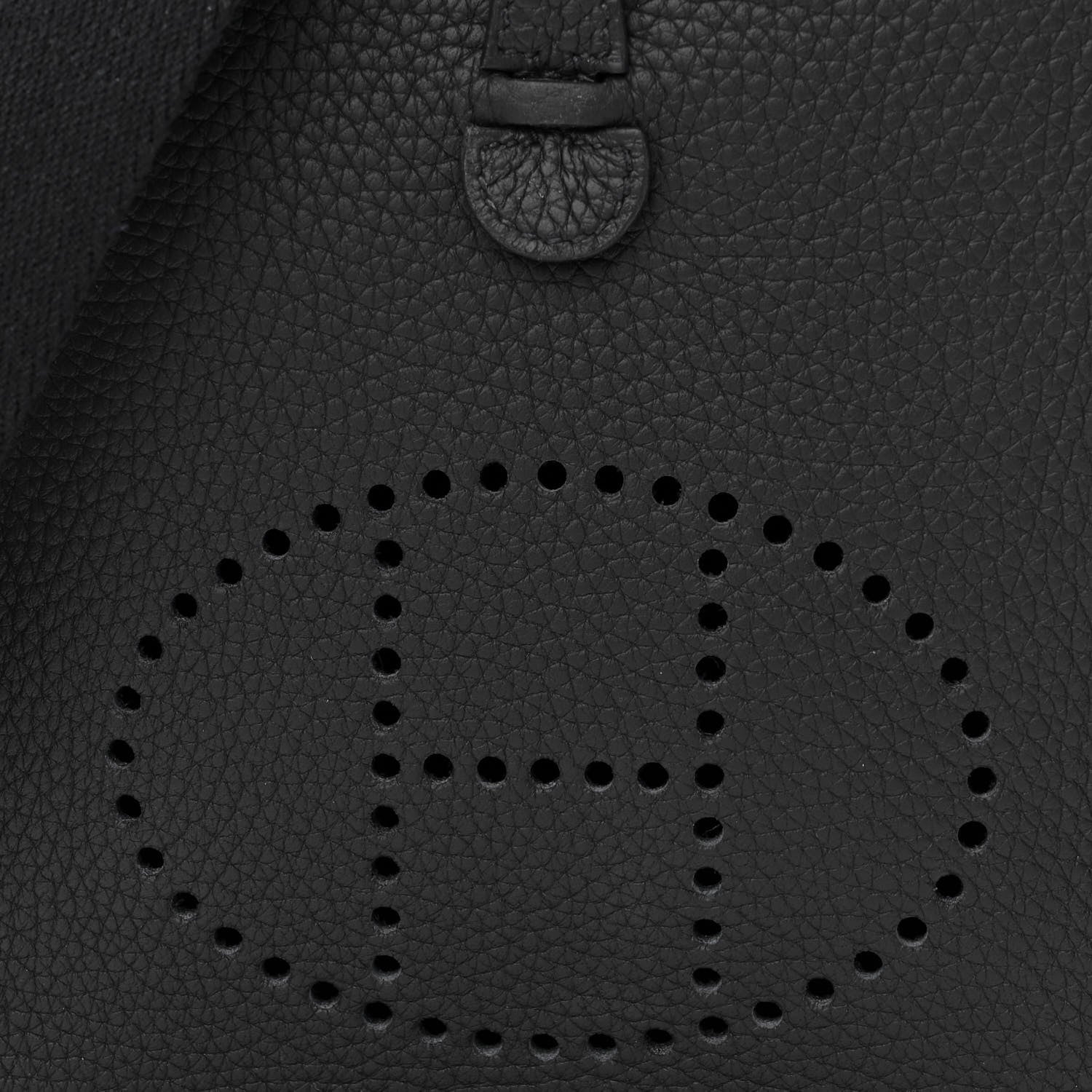 Hermes Taurillon Clemence Evelyne TPM Black 8 of 11