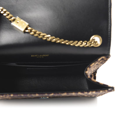 Saint Laurent Jacquard Leopard Small Monogram Kate Satchel Manto Natural 5 of 9