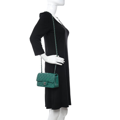 Chanel Lambskin Quilted Mini Rectangular Flap Green 3 of 10