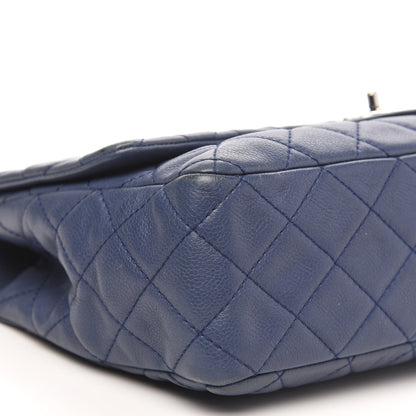 Chanel Caviar Quilted Jumbo Single Flap Dark Blue 9 of 13