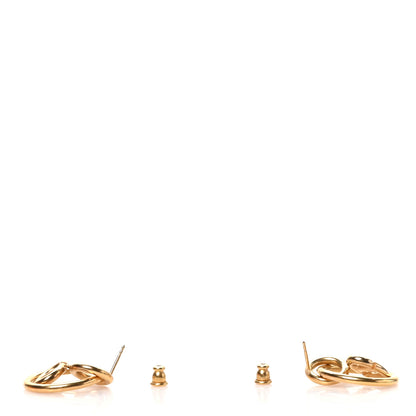 Christian Dior Metal CD Hoop Drop Earrings Gold 3 of 4
