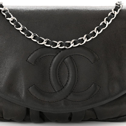Chanel Lambskin Half Moon Wallet On Chain WOC Black 9 of 11