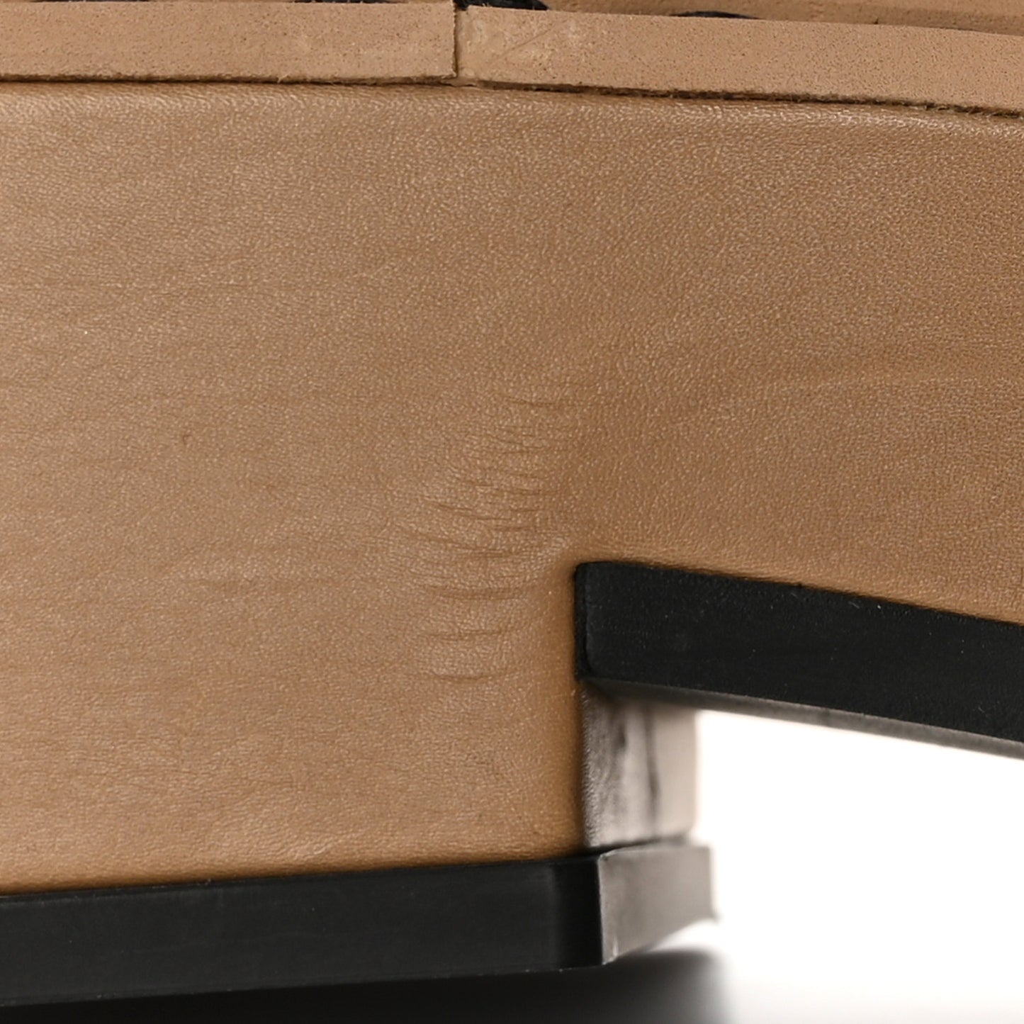 Calfskin Lace Up CC Short Boots 35.5 Beige Black