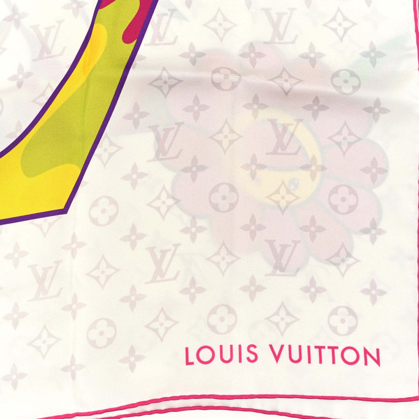 LV X TM Monogram Superflat Square 90 Scarf White