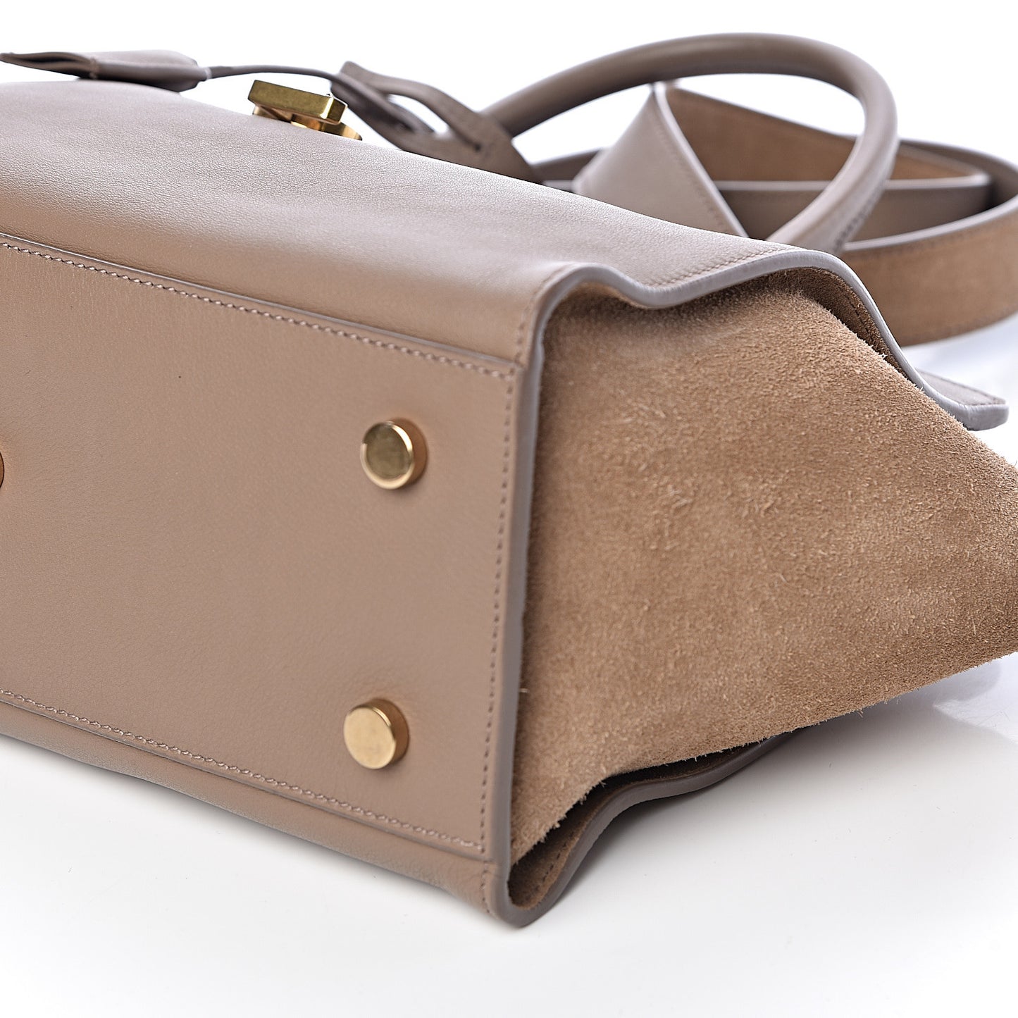 Calfskin Suede Baby Monogram Downtown Cabas Taupe