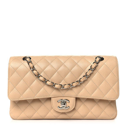 Chanel Caviar Quilted Medium Double Flap Beige 1 of 10