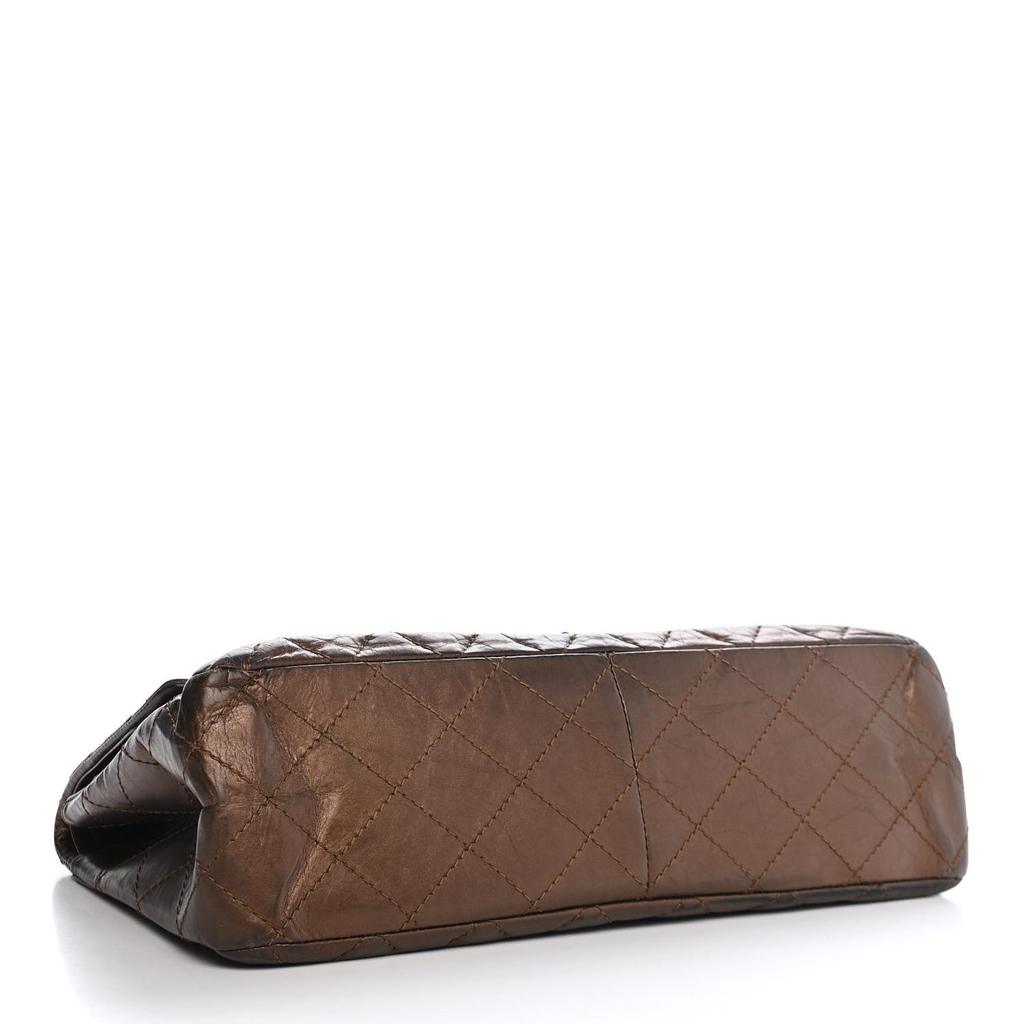 Metallic Aged Calfskin Quilted 2.55 Reissue 227 Flap Bronze