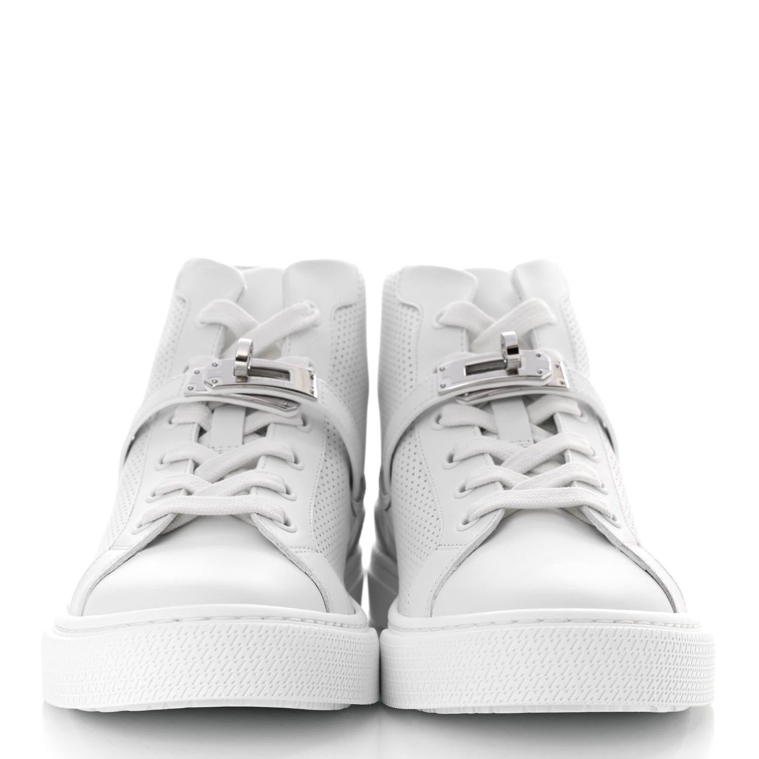 Hermes Calfskin Perforated Daydream Sneakers 37 White 2 of 8