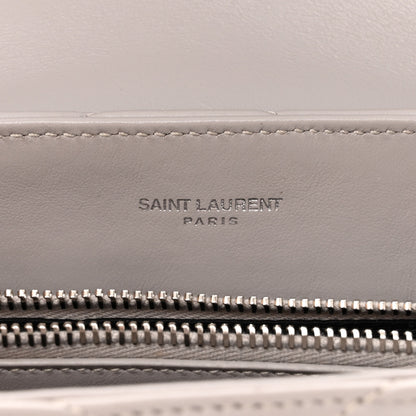Saint Laurent Calfskin Y Quilted Monogram Small Loulou Chain Satchel Granite 5 of 11