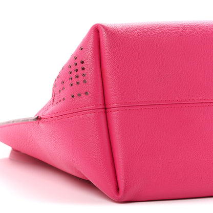 Christian Dior Calfskin Perforated Cannage Dioriva Tote Hot Pink 10 of 13