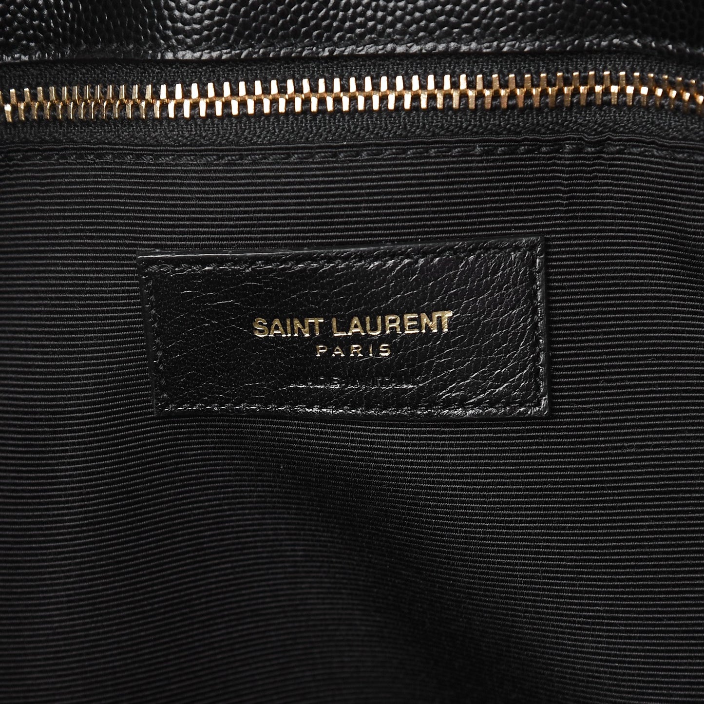 Grain De Poudre Matelasse Chevron Monogram Shopping Bag Black