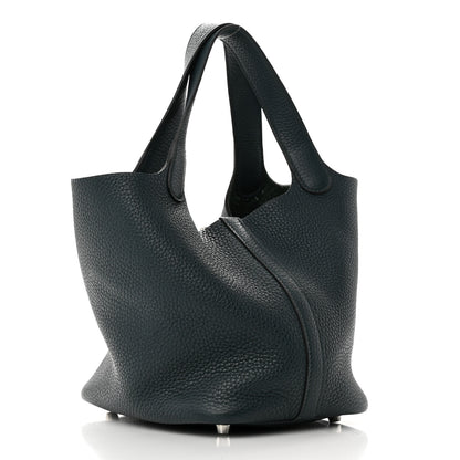 Hermes Taurillon Clemence Picotin Lock 18 PM Vert Cypress 3 of 10