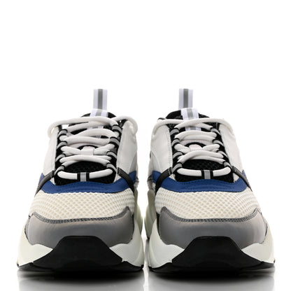 Christian Dior Technical Mesh Calfskin Mens B22 Sneakers 43 White Black Blue 2 of 9