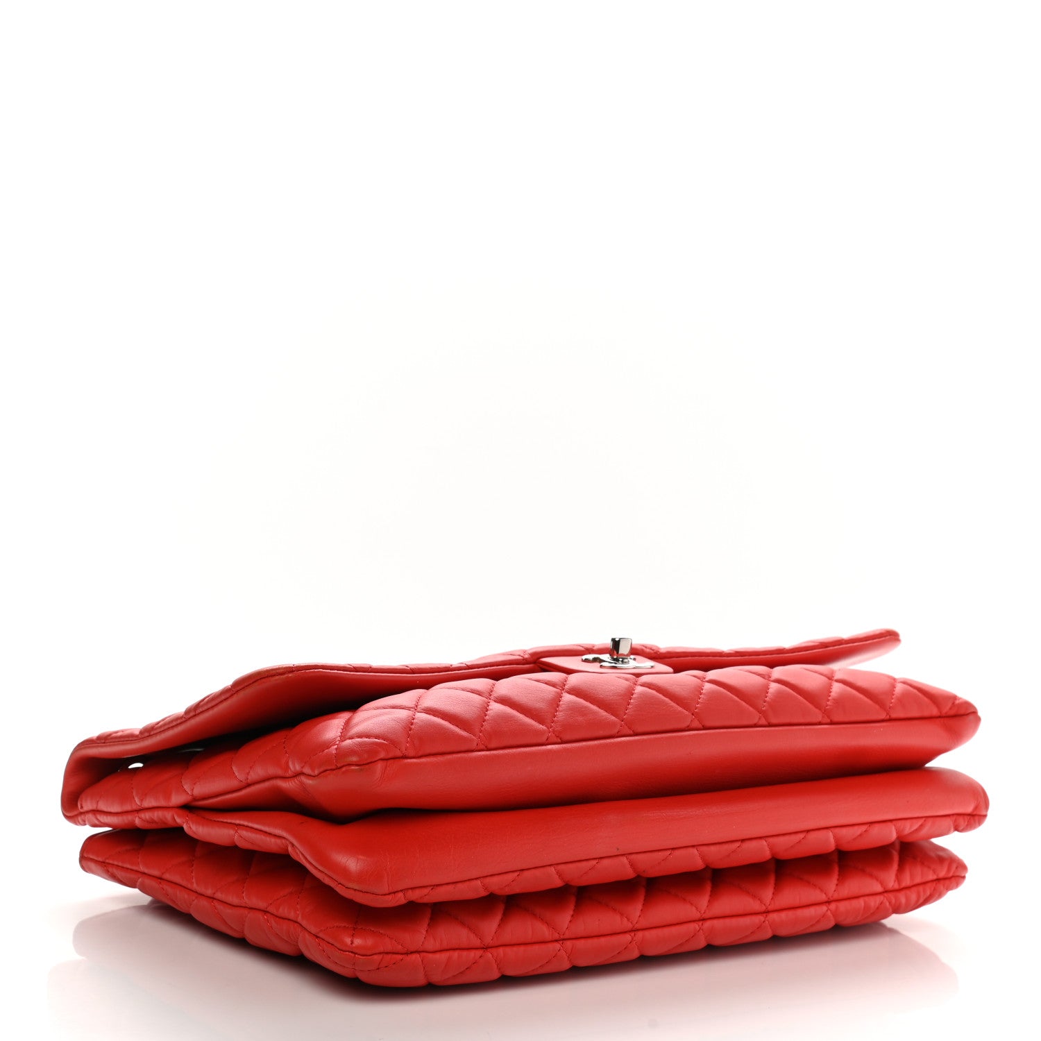 Chanel Lambskin Quilted Chanel 3 Maxi Flap Bag Red 7 of 37
