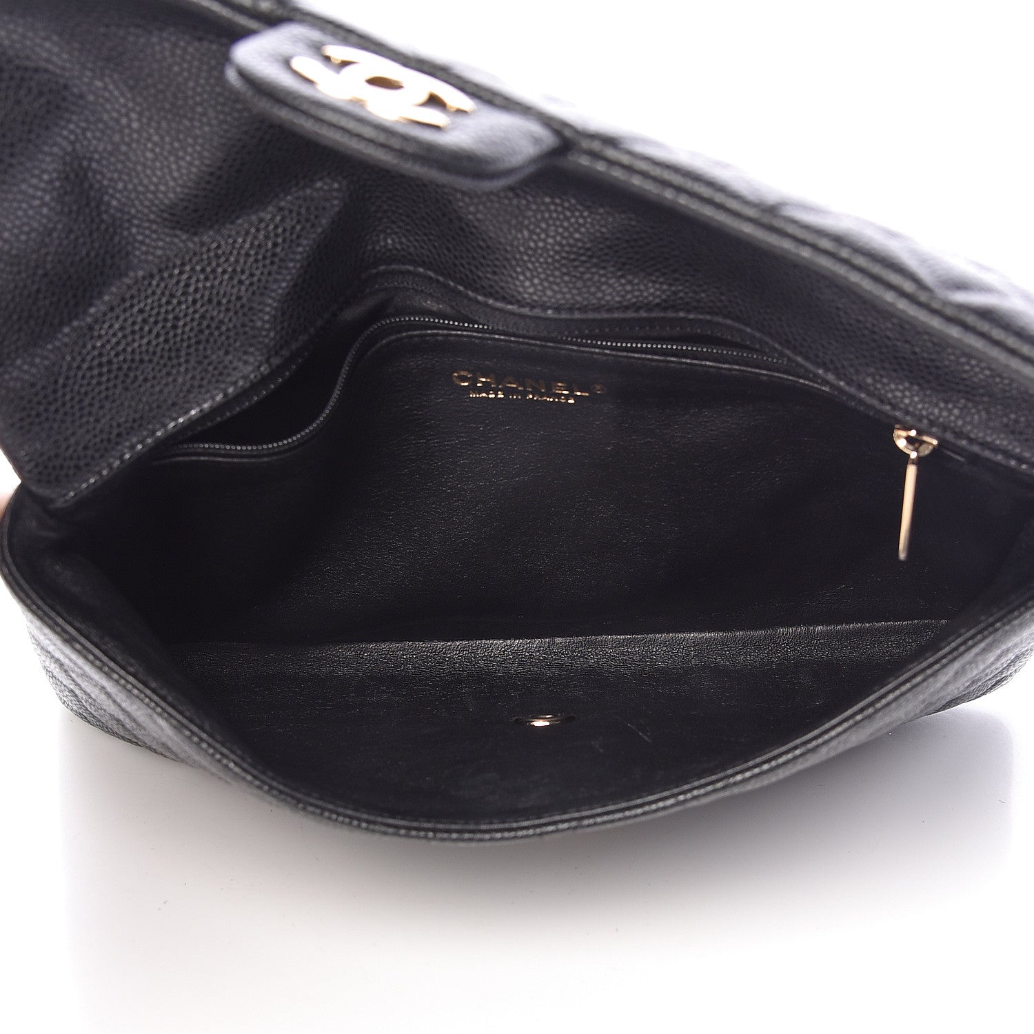 Chanel Caviar Quilted Flap Clutch Black 5 of 9