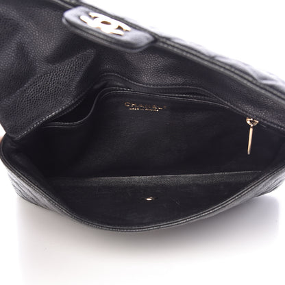 Chanel Caviar Quilted Flap Clutch Black 5 of 9