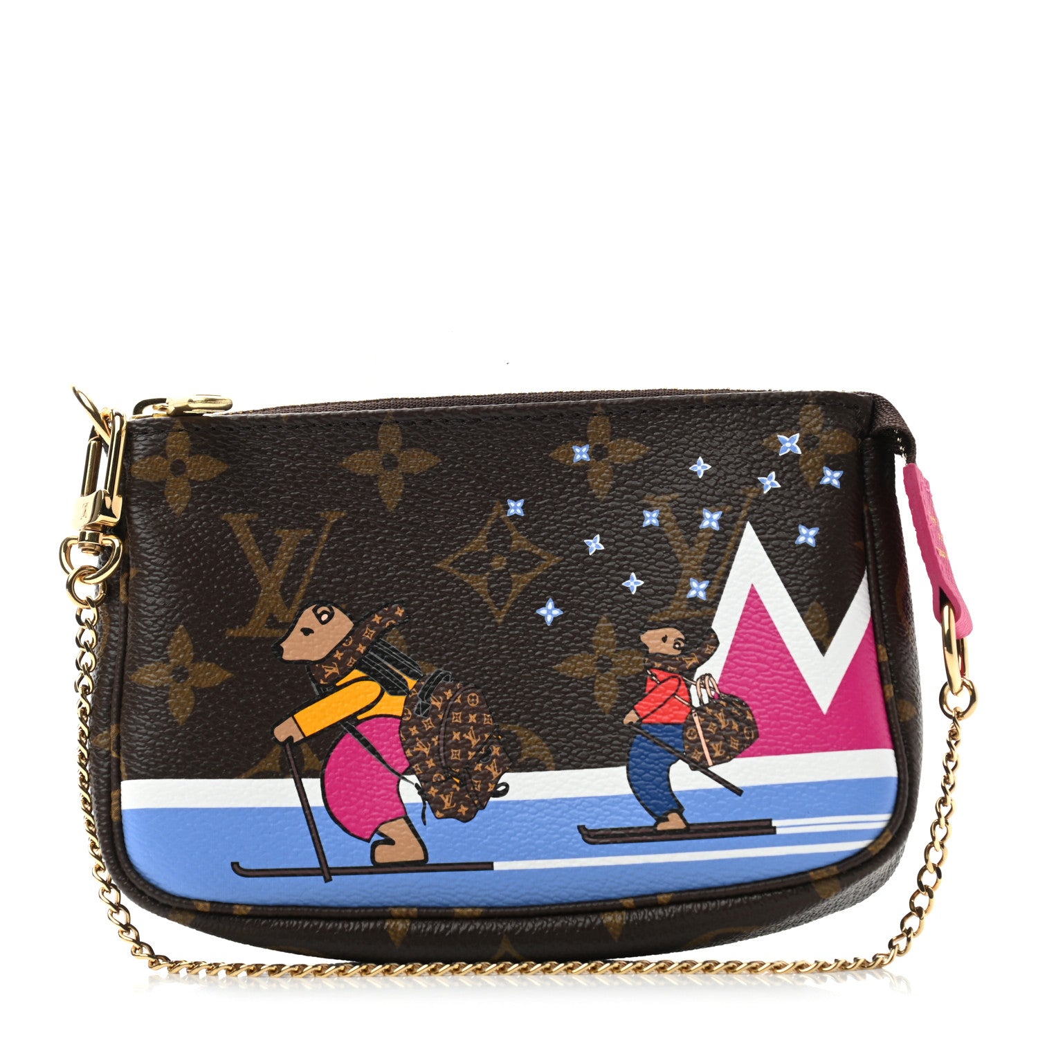 Louis Vuitton Monogram 2018 Christmas Animation Mini Bears Pochette Accessories 1 of 7