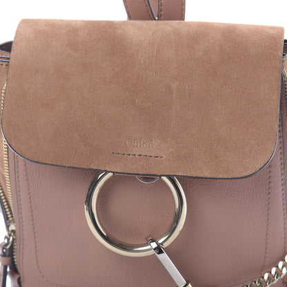 Chloe Suede Calfskin Small Faye Backpack Nougat 8 of 9