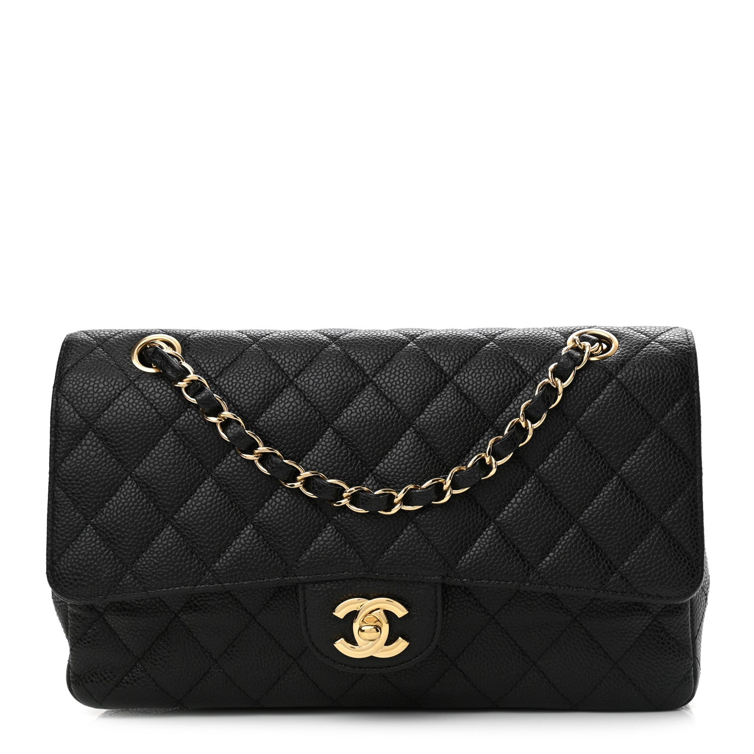 Chanel Caviar Quilted Medium Double Flap Black 1 of 10