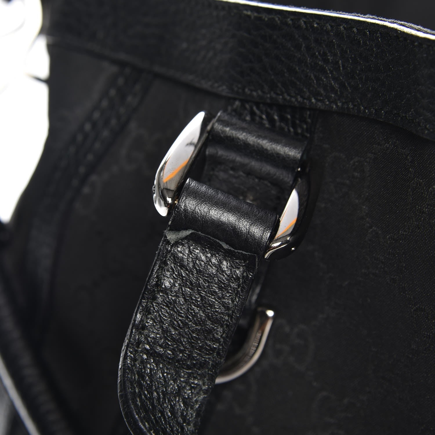 Gucci Monogram Medium Abbey Convertible Tote Black 10 of 11
