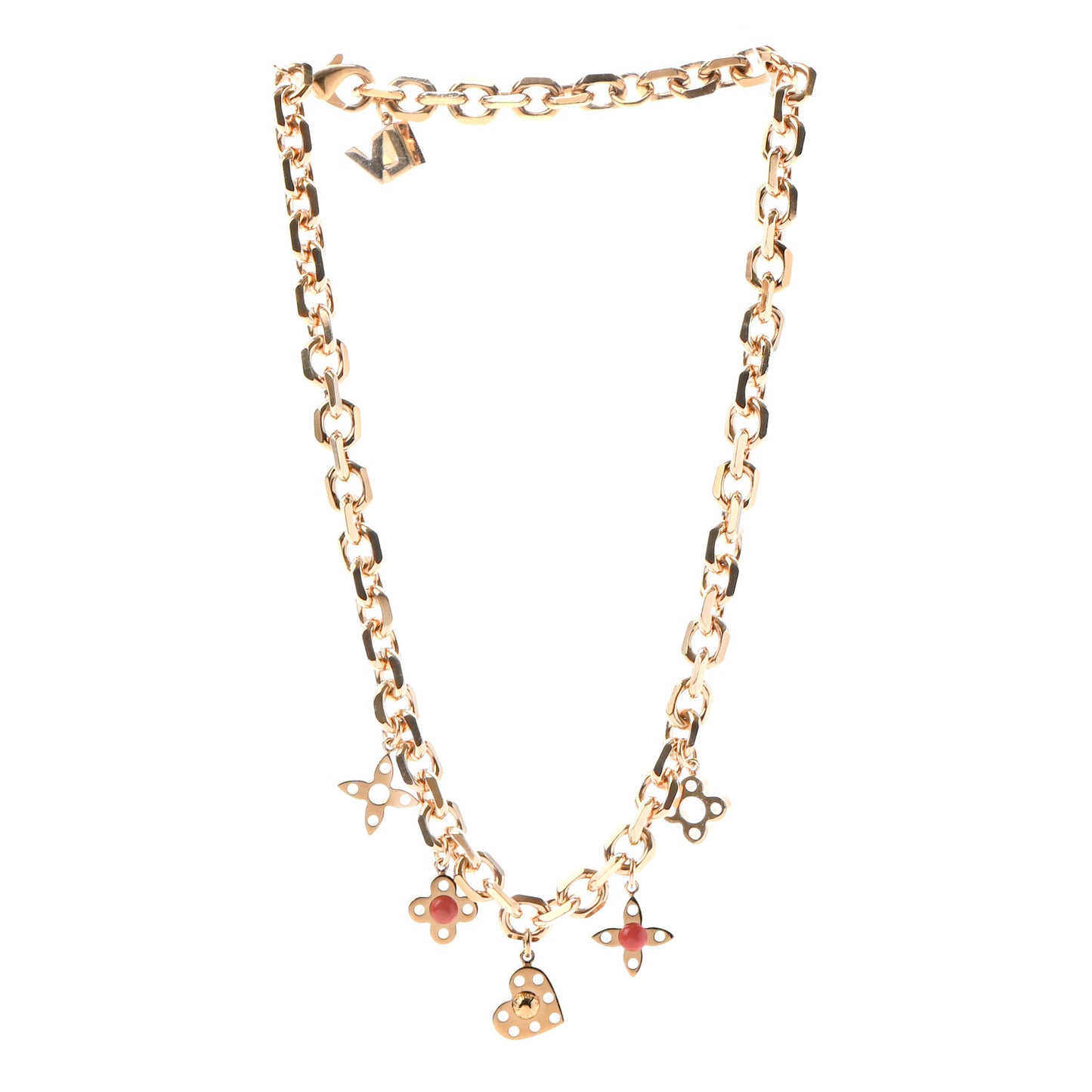 Monogram Hide and Seek Necklace Gold