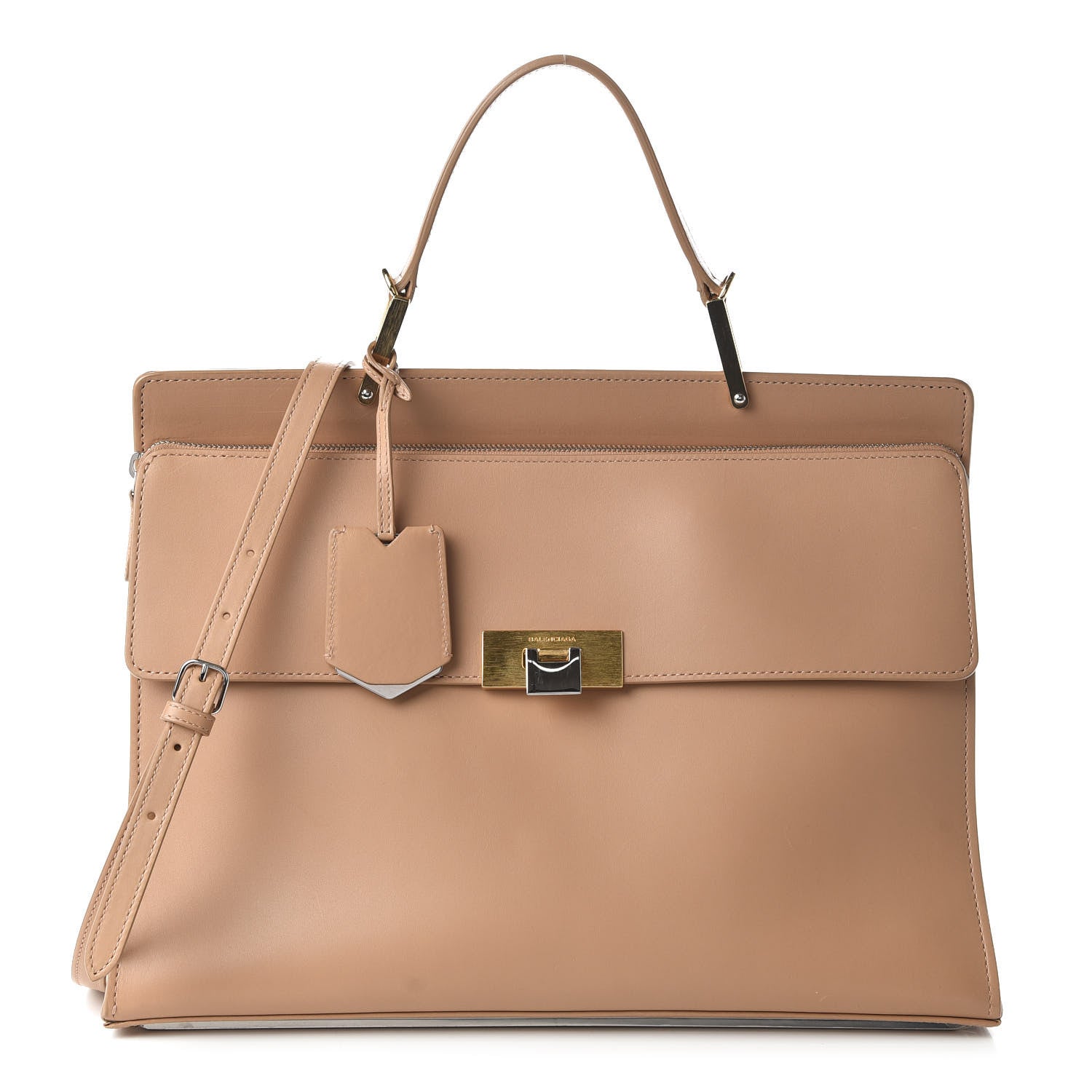 Balenciaga Calfskin Le Dix M Cartable Shoulder Bag Tomette 1 of 10