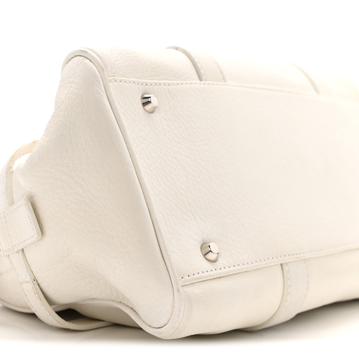 Christian Dior Calfskin Logo Charms Boston White 9 of 15