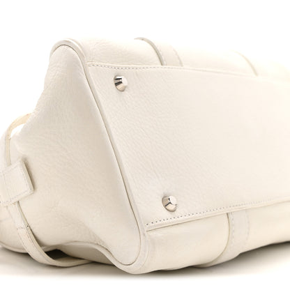 Christian Dior Calfskin Logo Charms Boston White 9 of 15