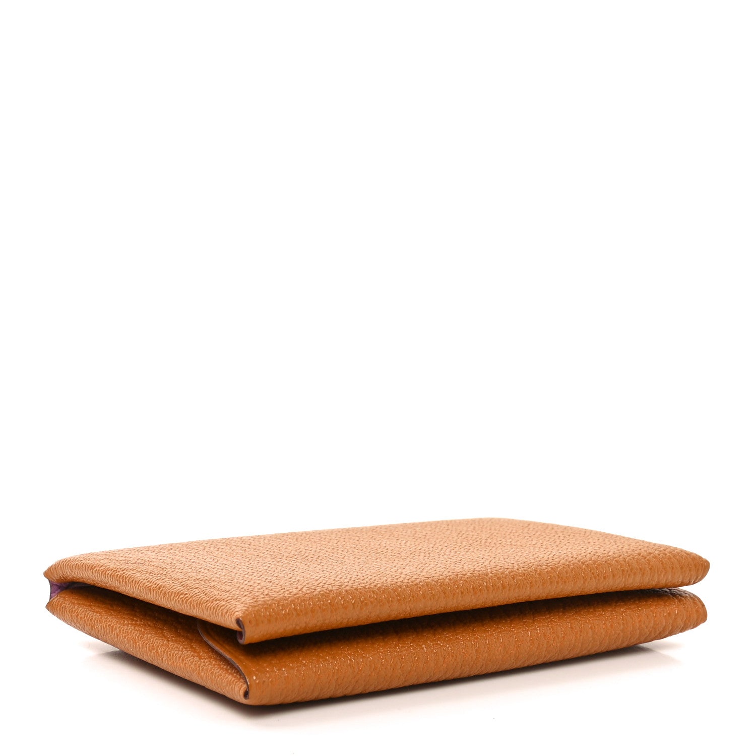 Hermes Chevre Mysore Verso Calvi Duo Card Case Caramel Mauve Sylvestre 4 of 8