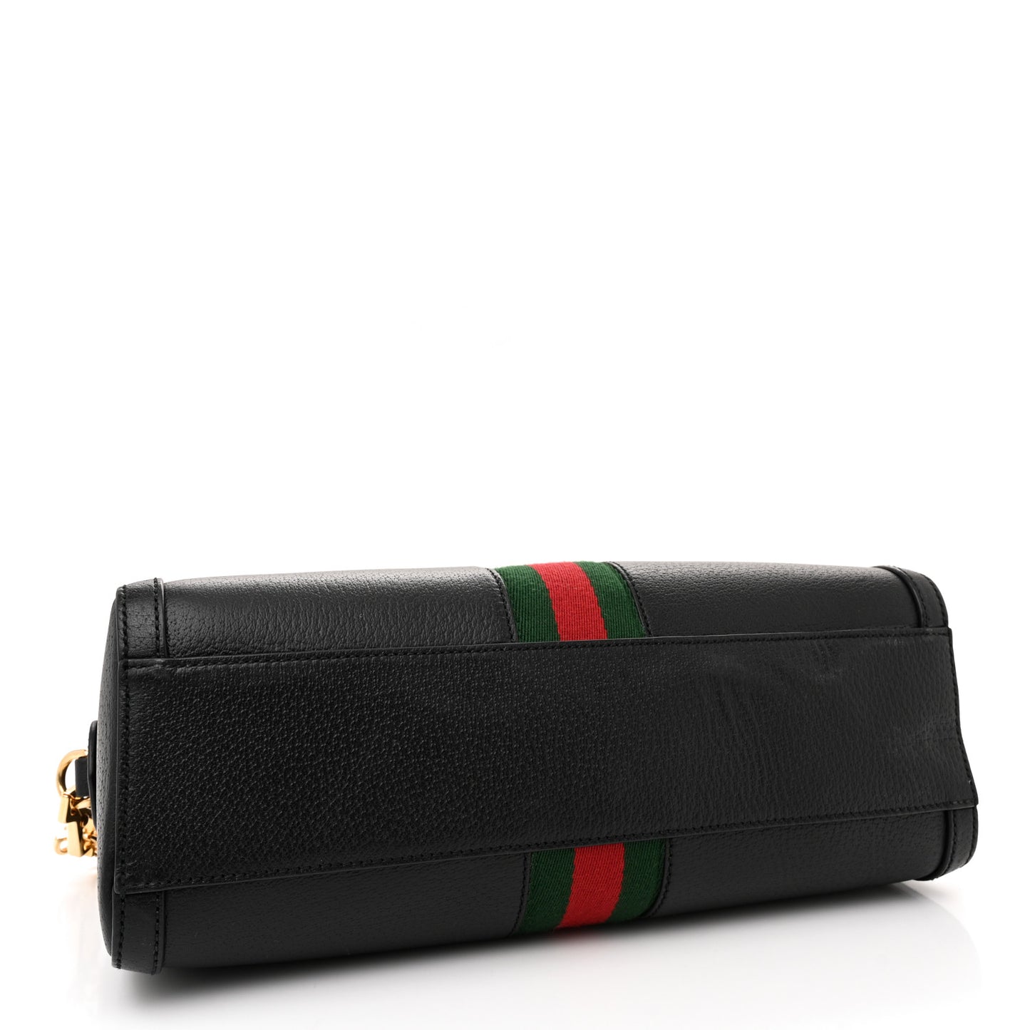 Textured Dollar Calfskin Web Medium Ophidia Boston Black