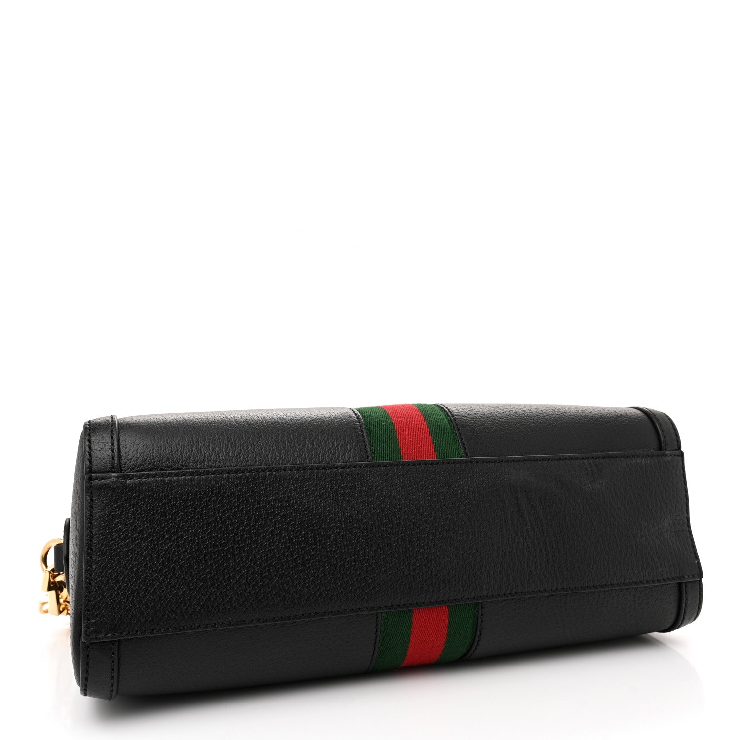 Gucci Textured Dollar Calfskin Web Medium Ophidia Boston Black 4 of 13