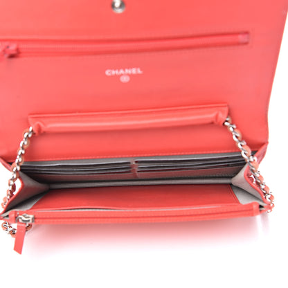 Chanel Caviar Timeless CC Wallet On Chain WOC Pink 10 of 24