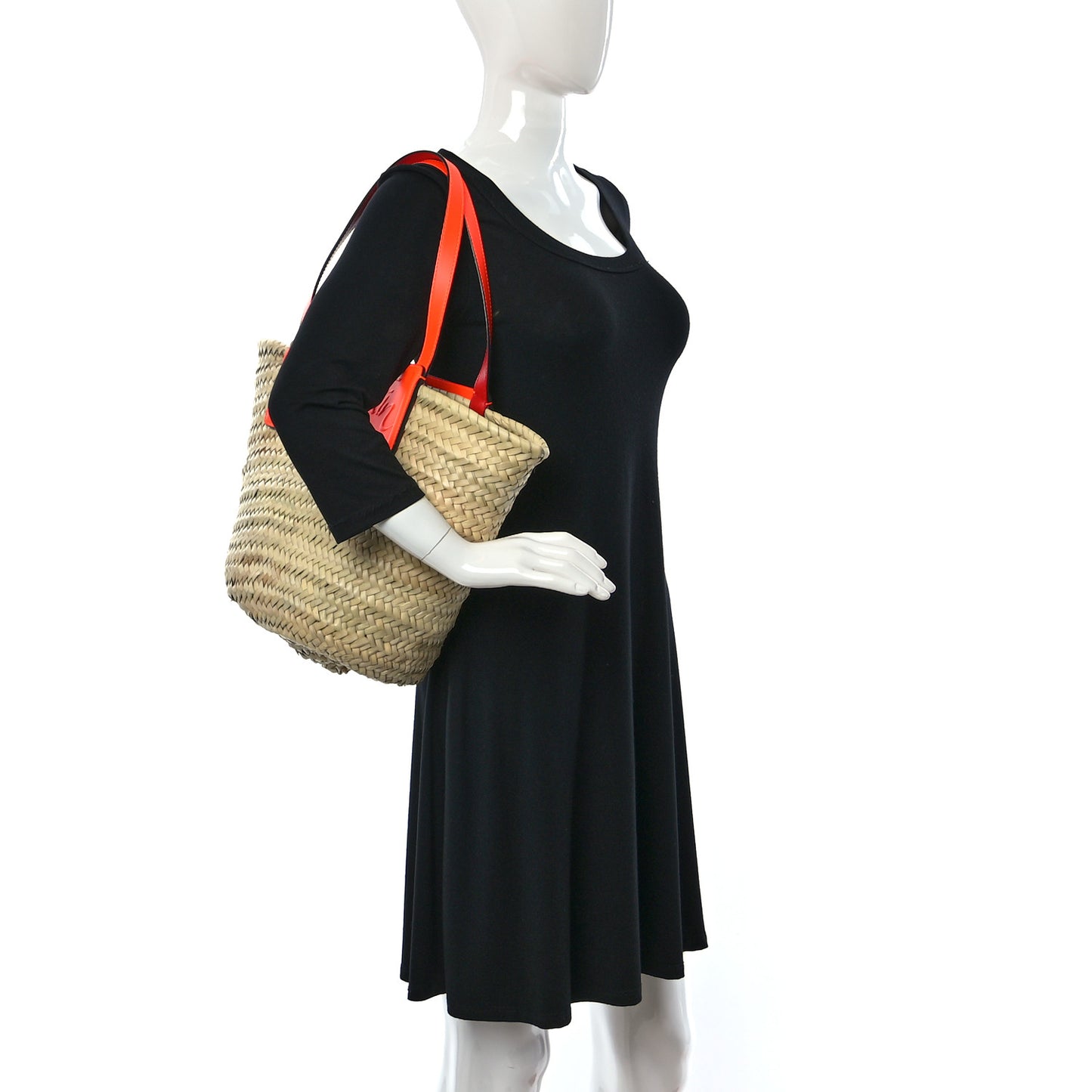 Woven Straw Loubishore Tote Sunrise